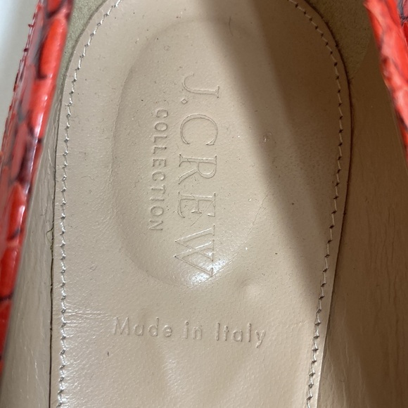 🍄 J.Crew Collection Janey Snakeskin Leather Flats - Picture 2 of 12